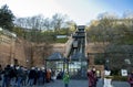 Old funicular Budavari Siklo, Budapest, Hungary Royalty Free Stock Photo