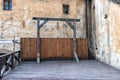 Old gallows in the courtyard of the castle