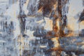 Old galvanized brown-blue metal sheets as background. Rusted metal texture