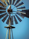 Old Galvanized Steel Windmill Close-up