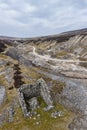 Old Gang Mine from hillside vert Royalty Free Stock Photo