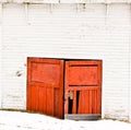 Old Garage Doors Royalty Free Stock Photo