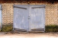 Old garage gate Royalty Free Stock Photo