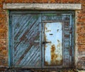 Old garage gate closed Royalty Free Stock Photo