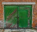 Old garage gate closed Royalty Free Stock Photo