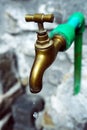 Old garden faucet close up Royalty Free Stock Photo