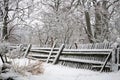 Old garden by winter