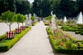 Old Gardens in the Branicki's Palace, Bialystok, Poland.