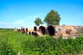 Old gas pipes Royalty Free Stock Photo