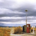 Old gas pump in desert Royalty Free Stock Photo