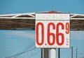 Cheap gas on Route 66 Royalty Free Stock Photo