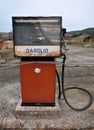 Old gasoline diesel fuel pump, Italy Royalty Free Stock Photo