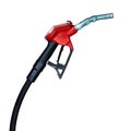Old Gasoline Pump Nozzle with clipping path Royalty Free Stock Photo
