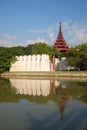 Old Gate bastion of the fortress city, morning. Mandalay, Myanmar