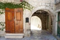 Old gate and wooden door Royalty Free Stock Photo