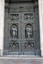 Old gates of Saint Isaacs Cathedral in Saint Petersburg, Russia. Royalty Free Stock Photo