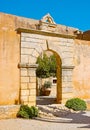 The old gateway, Arkadi Monastery Moni Arkadiou, Crete, Greece Royalty Free Stock Photo