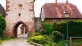 Old gateway to Boersch, typical Alsatian village in France Royalty Free Stock Photo