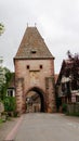 Old gateway to Boersch, typical Alsatian village in France Royalty Free Stock Photo