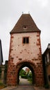 Old gateway to Boersch, typical Alsatian village in France Royalty Free Stock Photo