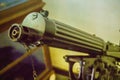 Old Gatling Gun, One Of The Best-known Early Rapid-fire Spring Loaded. The Gatling Gun Was First Used In Warfare During The Americ