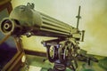 Old Gatling gun, one of the best-known early rapid-fire spring loaded. The Gatling gun was first used in warfare during the Americ