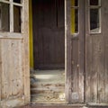 Old gaunt wooden house Royalty Free Stock Photo