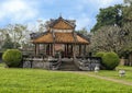 Old Gazebo in the garden of the Forbidden city , Imperial City inside the Citadel, Hue, Vietnam Royalty Free Stock Photo