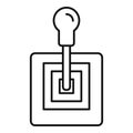 Old gearbox icon, outline style Royalty Free Stock Photo