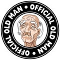 Old Geezer Icon Royalty Free Stock Photo