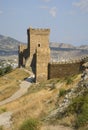 Old Genoese fortress XI century in Sudak. Crimea. Ukraine Royalty Free Stock Photo