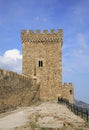 Old Genoese fortress XI century in Sudak. Crimea. Ukraine Royalty Free Stock Photo