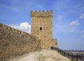 Old Genoese fortress XI century in Sudak. Crimea. Ukraine Royalty Free Stock Photo