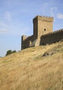 Old Genoese fortress XI century in Sudak. Crimea. Ukraine Royalty Free Stock Photo