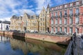Old Gent architecture and canals in Belgium Royalty Free Stock Photo
