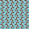 Old geometric pattern in blue, black and cream colour background Royalty Free Stock Photo