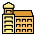 Old german building icon vector flat Royalty Free Stock Photo