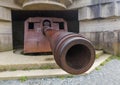 Old German cannon at Longues-Sur-Mer - Normandy France