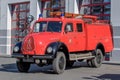 Old german fire brigade car - Magirus Deutz Royalty Free Stock Photo