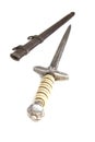 Old German knife and sheath Royalty Free Stock Photo