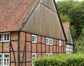 Old German medieval village in the forest. Germany.