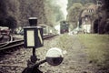 Old german railroad switch lantern Royalty Free Stock Photo