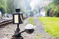 Old german railroad switch lantern Royalty Free Stock Photo
