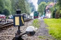 Old german railroad switch lantern Royalty Free Stock Photo