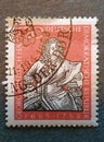 old German stamp from 1959 with the image of the musician Georg Friedrich Handel Royalty Free Stock Photo