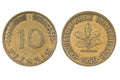 Old German ten penning coin. Royalty Free Stock Photo