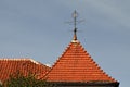 Old German tile roof. Zelenogradsk (Cranz), Russia Royalty Free Stock Photo
