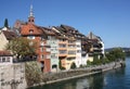 Old German town Laufenburg on the Rhine river