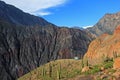 Old german vintage campervan on overlooking platform in Cotahuasi Canyon, Peru