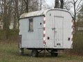 Old German wooden construction trailer